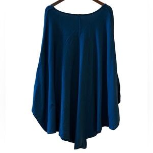 Flowy Teal Blue Poncho